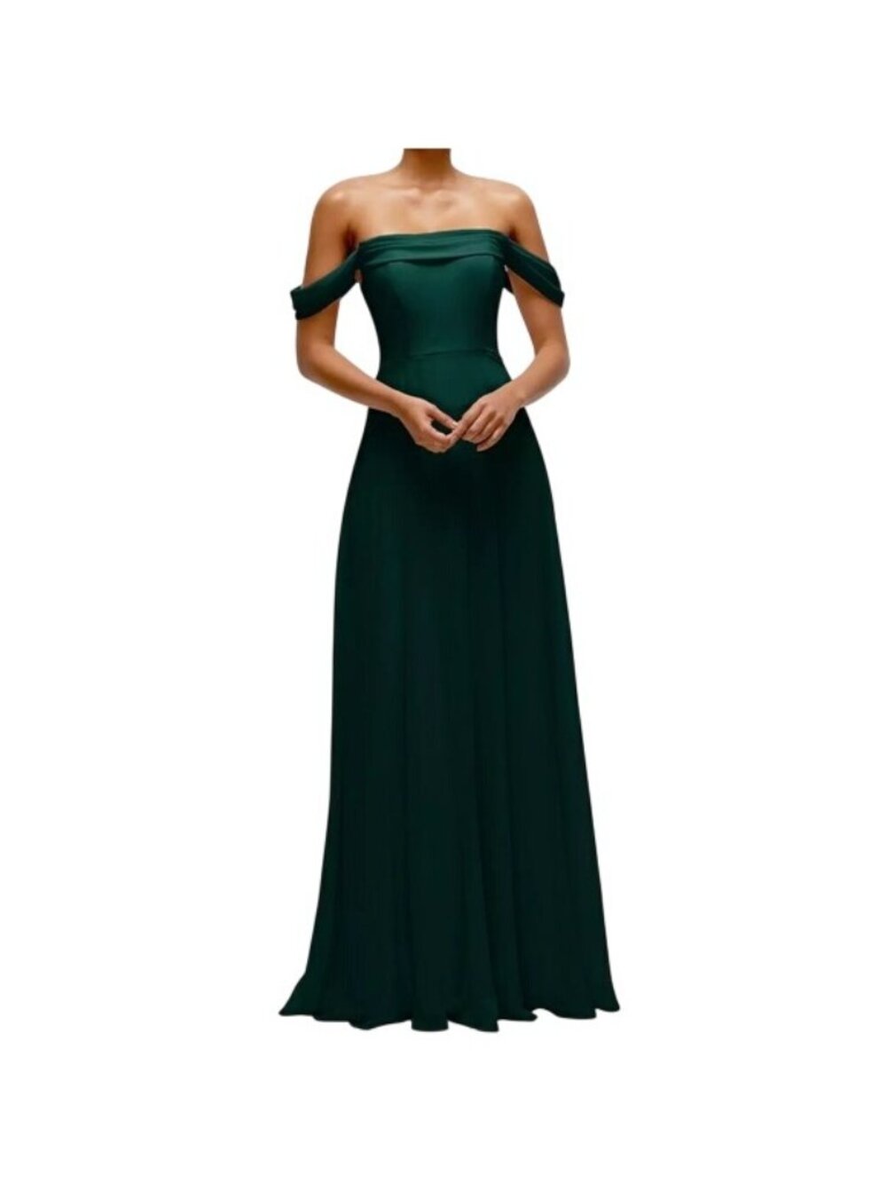 Thread Chiffon Off The Shoulder Draped Neckline Dress Style TH065 Size 6 New